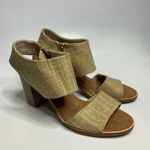 Toms Majorca cut out block Heel sandals size 8.5